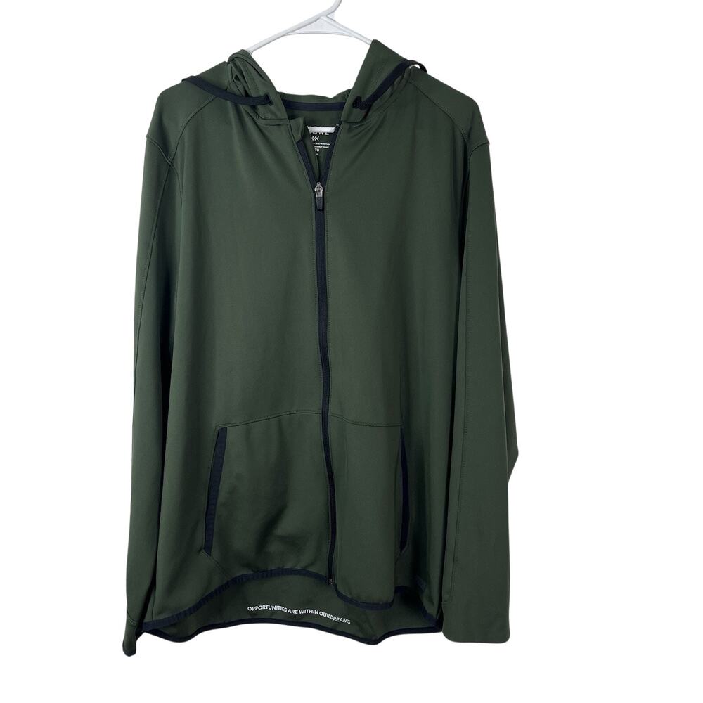 Rhone Warm-Up Tech Full Zip Hoodie Jacket Men's size XL Green